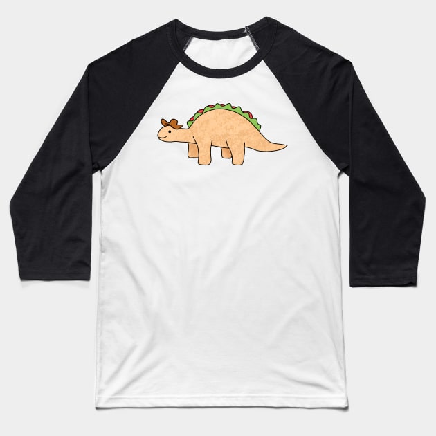 Tacosaurus Baseball T-Shirt by maya-reinstein